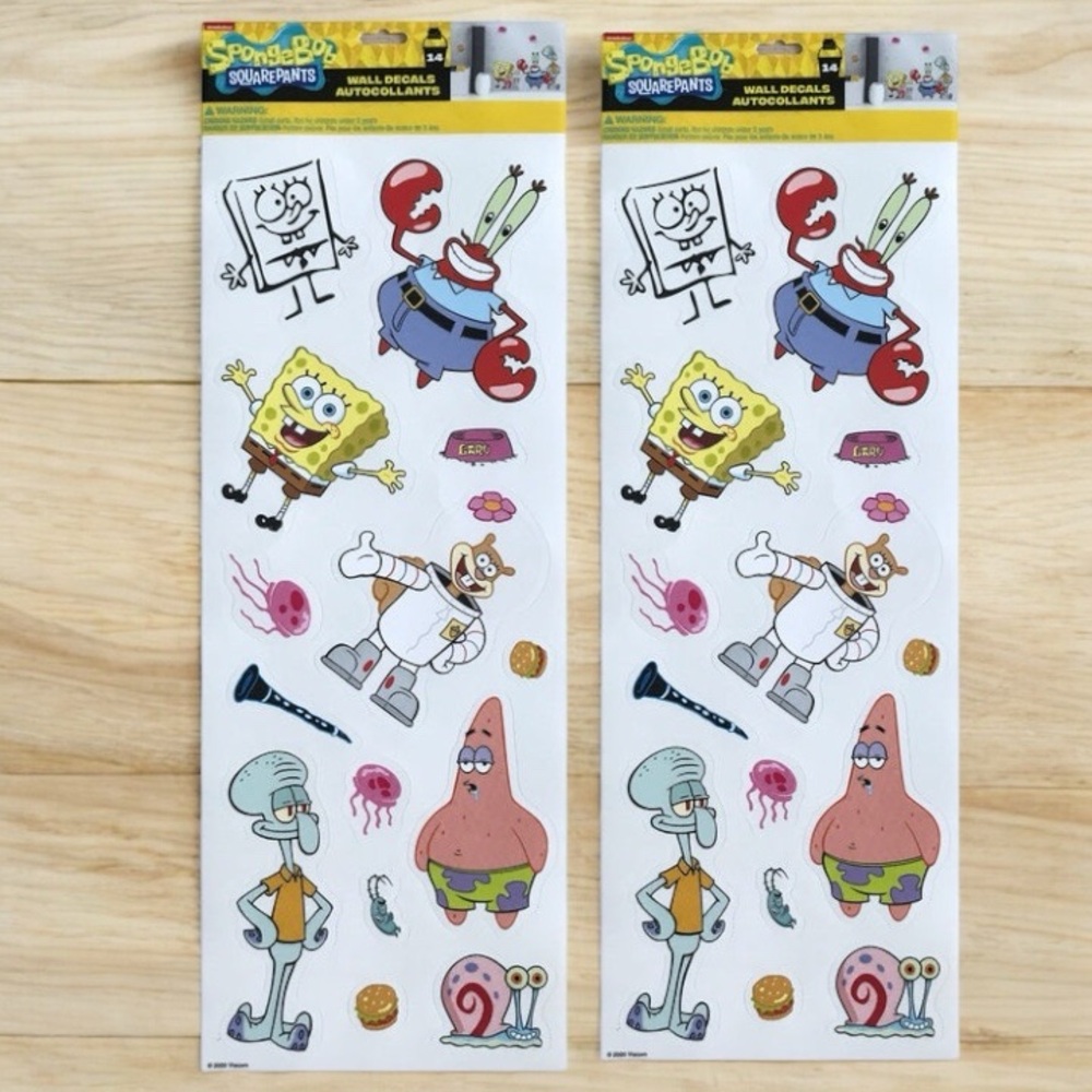 Roommates Spongebob Squarepants Wall Decal Set 2Pc  RMK4349SS